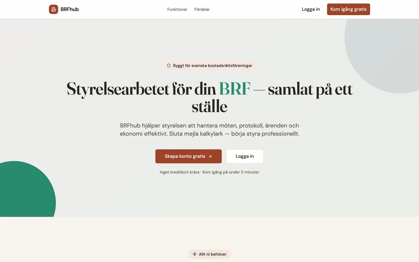 The BRFhub website
